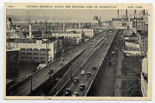 The deteriorated West Side Highway in lower Manhattan, 1973. Later that year,  an overloaded dump truck fell through the elevated road, forcing its  permanent closure. [1024 x 752] : r/HistoryPorn